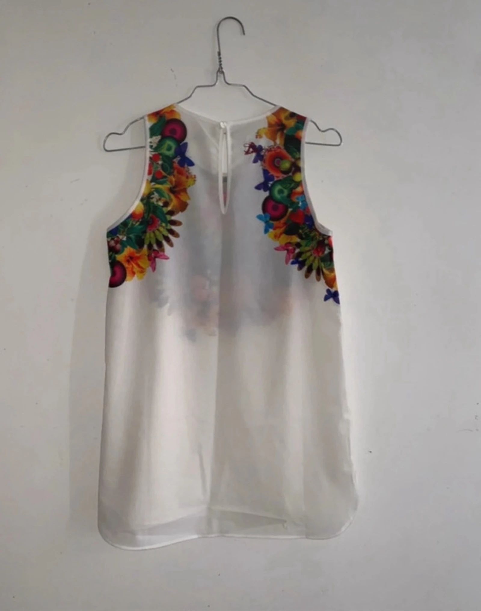Camisola Desigual blanca con estampado de flores y frutas multicolor T36 – photo 2